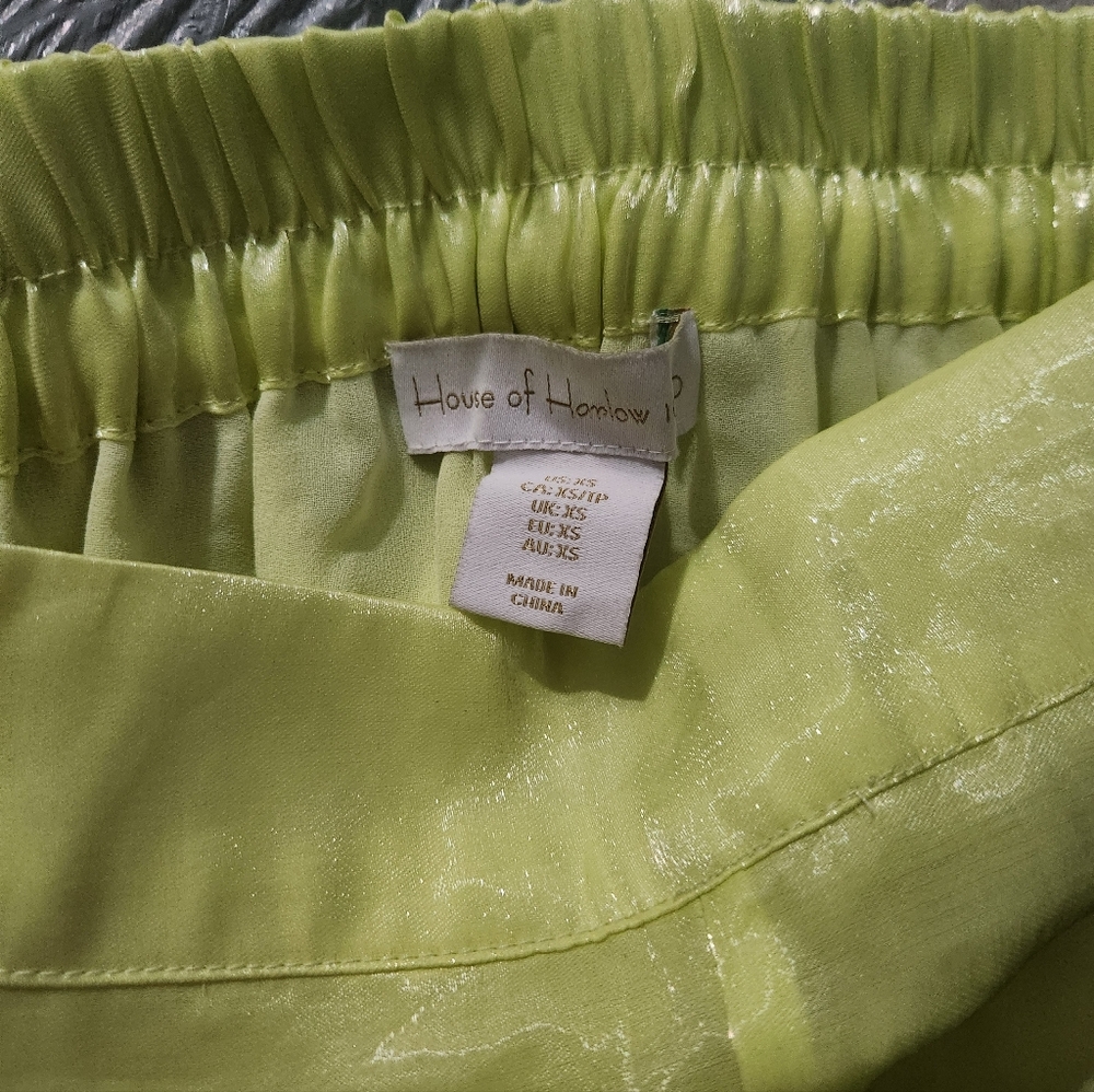 House of Harlow 1960 Light Green Shimmering Pant Set - Picture 6 of 7